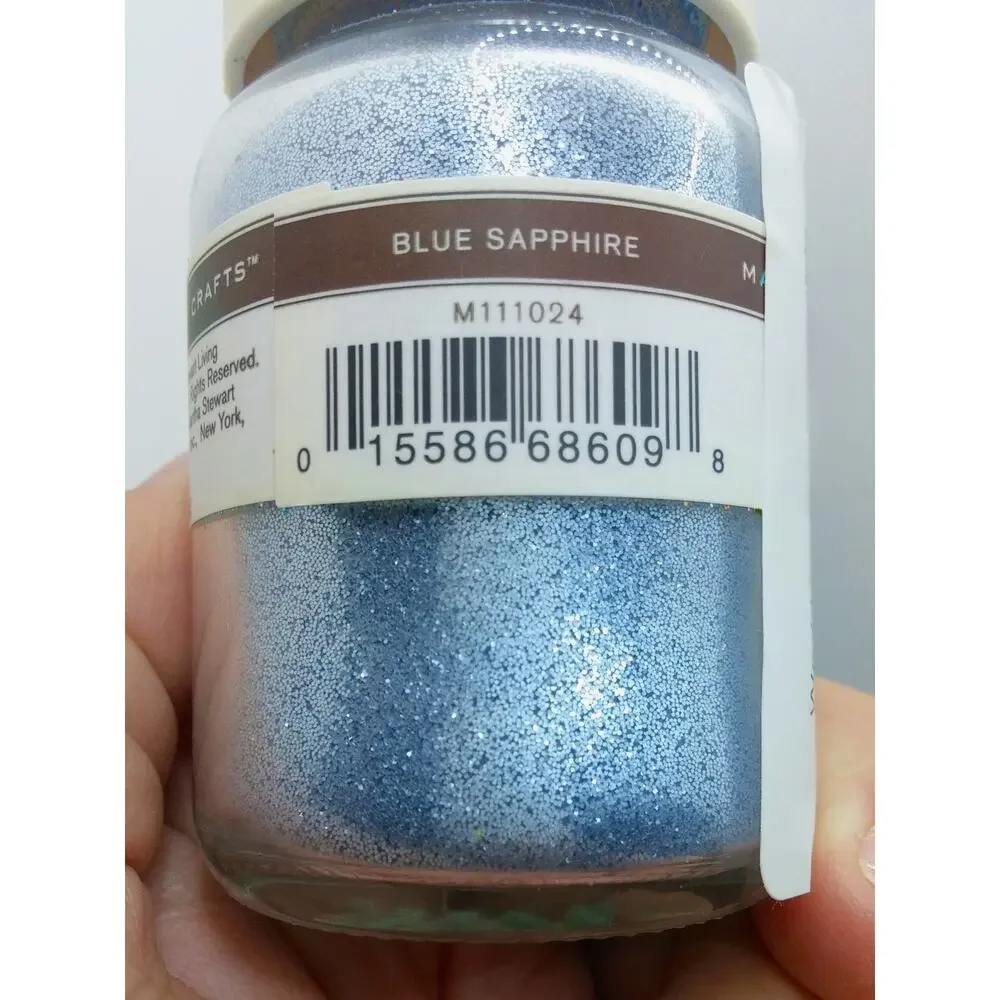 Martha Stewart Glitter 4 Large Bottles DIY Mixed Lot Blue Orange Green Copper